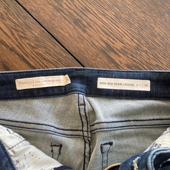 Pilcro and the Letterpress High-Rise Denim Legging (Size 26) - Picture 3 of 4